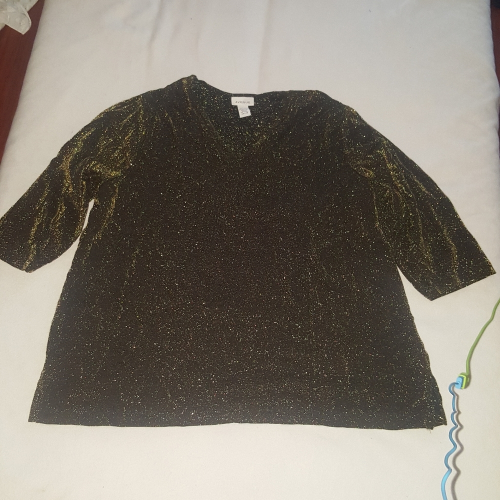 Glittery  brown Large Avenue blouse